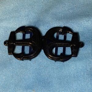 VINTAGE LaMODE ANCHOR DESIGN NAVY BLUE PLASTIC NO SEW BUCKLE NOS CARD-O2